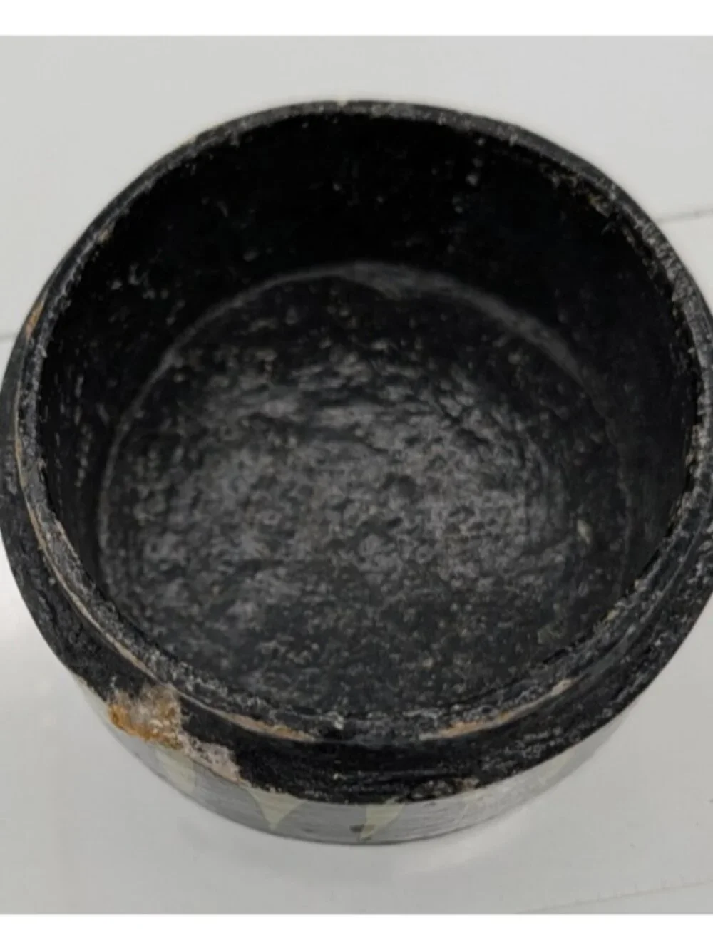 DAMAGED Paper Mache Round  Trinket Box - Vintage Cat Kitty  -Lacquer Finish